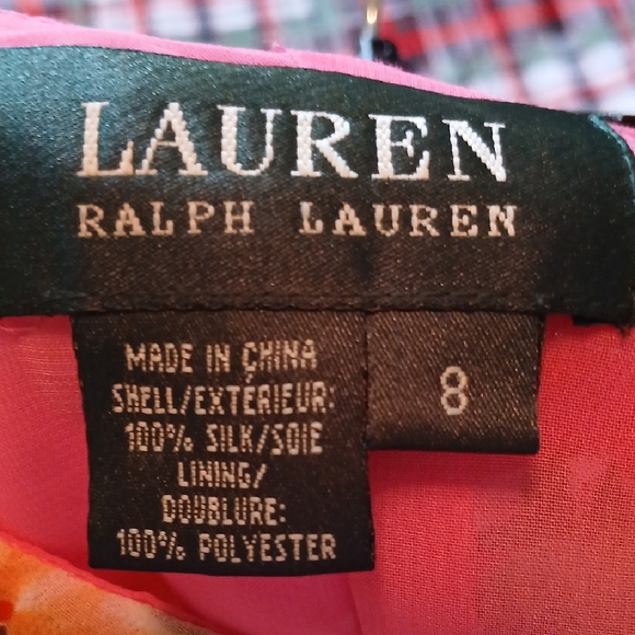 Ralph Lauren Asymmetrical Pink and Orange Skirt - Picture 2 of 4